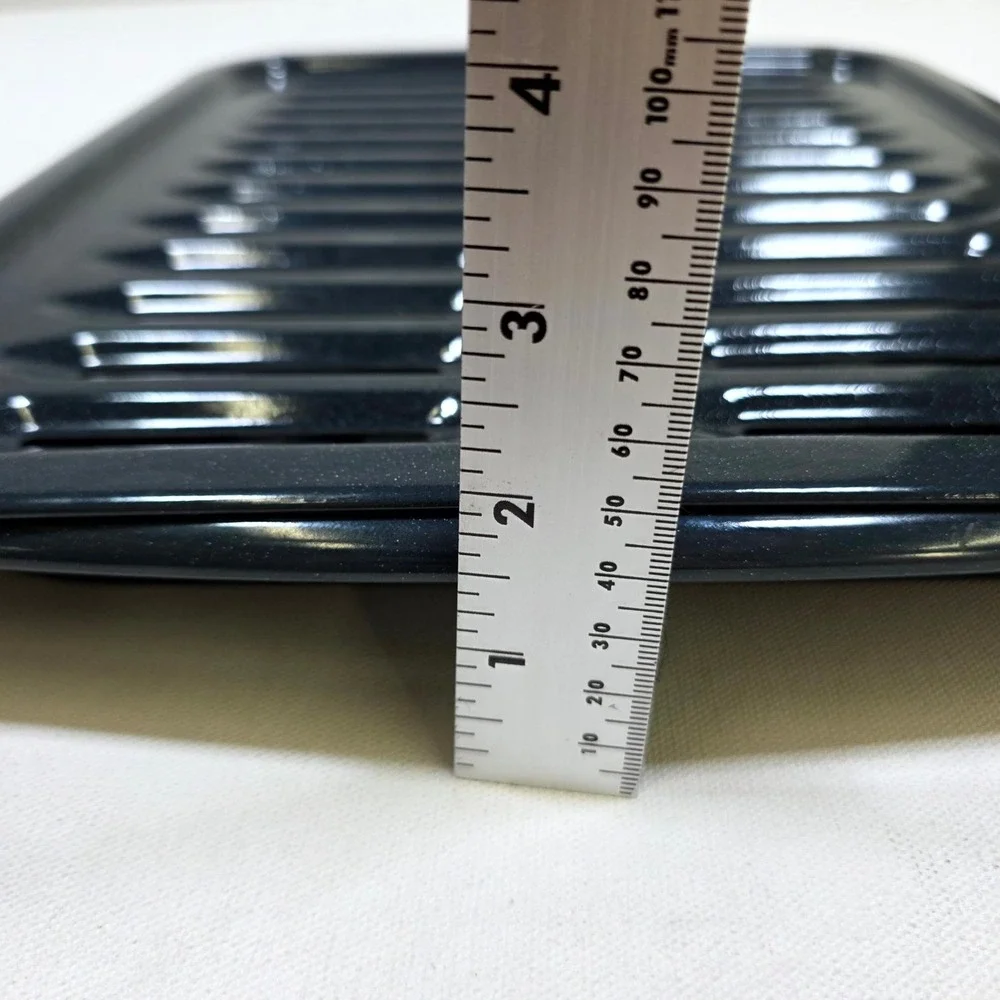 Broiler Pan Set 16x13 Black Enamel Roasting Tray Insert